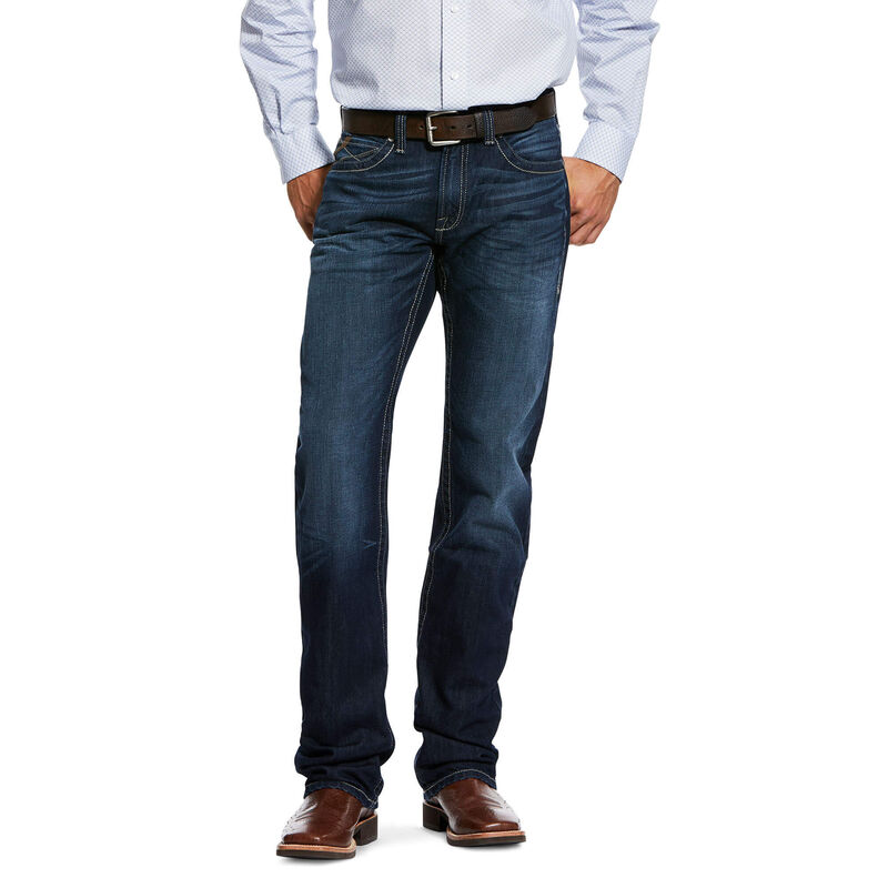 Ariat Jeans Herren - M5 Slim Robbie Stackable Straight Leg DunkelBlau ( ZJRIE-1490 )